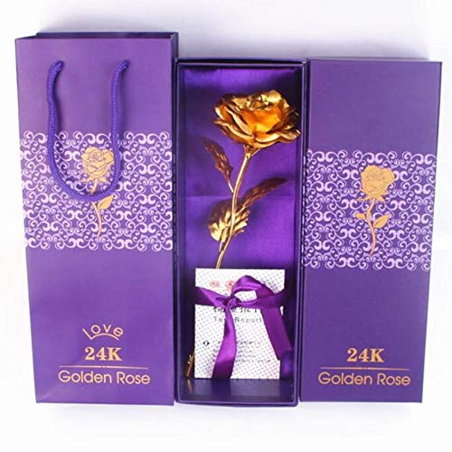 24K Golden Infinity Rose with LOVE base stand