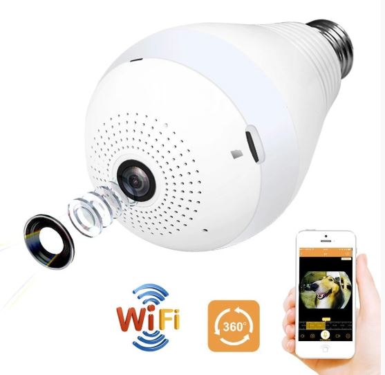 360 Wireless Security Camera Light Bulb - ValasMall-India