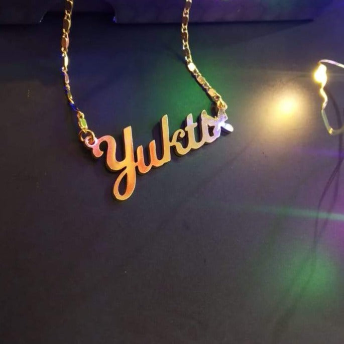 Gold Plated Custom Name Necklace