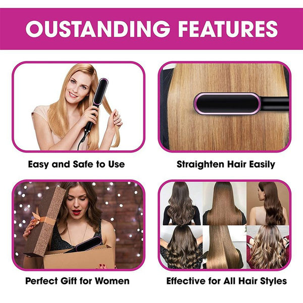 Professional Hair Straightener Brush (3 in 1)