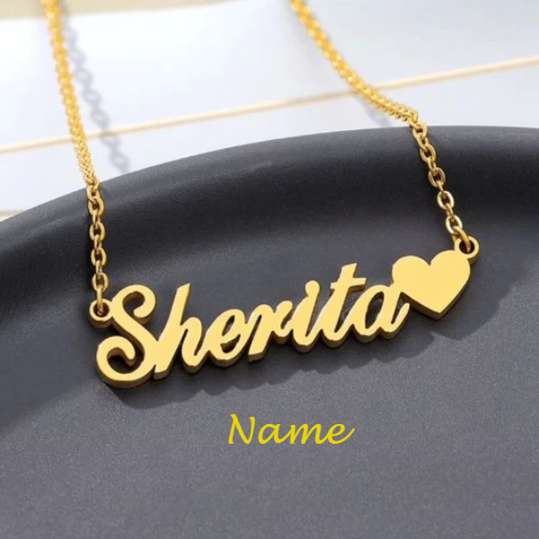 Gold Plated Custom Name Necklace ValasMall India