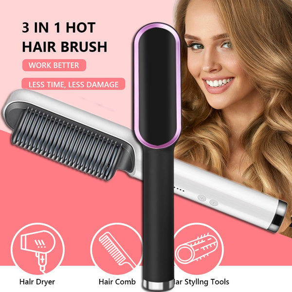 Professional Hair Straightener Brush (3 in 1)
