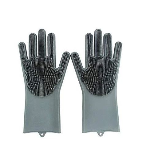 Reusable Silicone Cleaning Gloves - ValasMall-India
