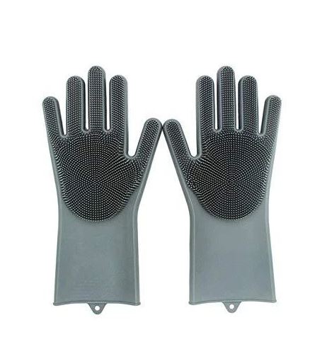 Reusable Silicone Cleaning Gloves - ValasMall-India