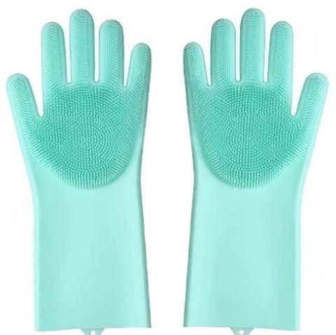 Reusable Silicone Cleaning Gloves - ValasMall-India