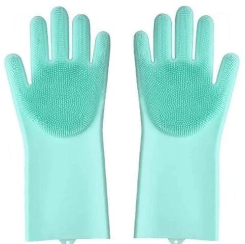 Reusable Silicone Cleaning Gloves - ValasMall-India