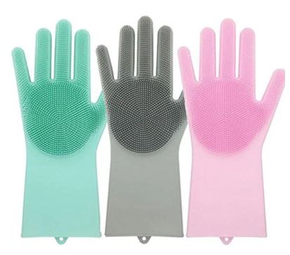 Reusable Silicone Cleaning Gloves - ValasMall-India