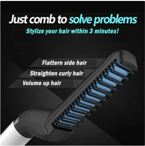 2 In 1 Hair & Beard Styler Modeling Comb - ValasMall-India