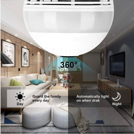 360 Wireless Security Camera Light Bulb - ValasMall-India